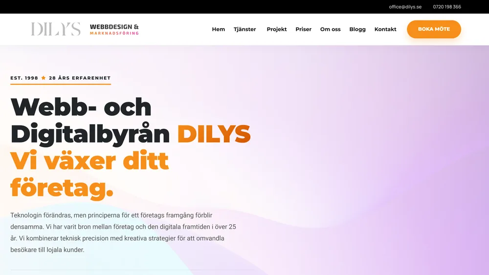 Началната страница на dilys.se